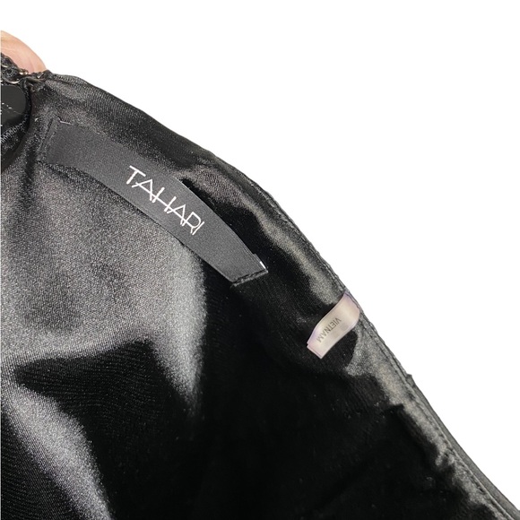 Tahari Black Panel Textured Mini Pencil Skirt Woman’s 10 - Picture 5 of 7